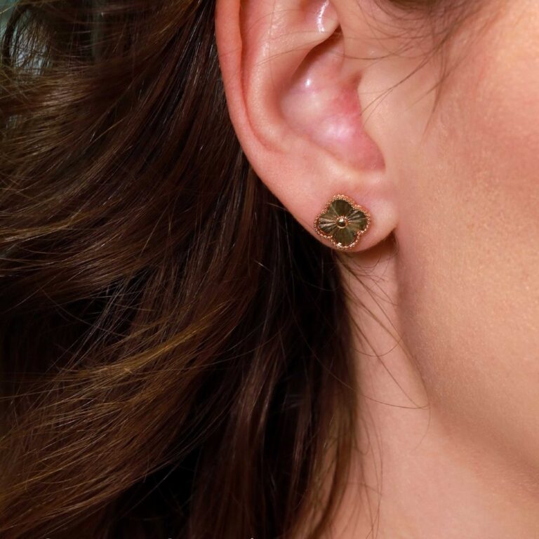 Сережки у червоному золоті "Чотирилисник" 29900911.232.011259s