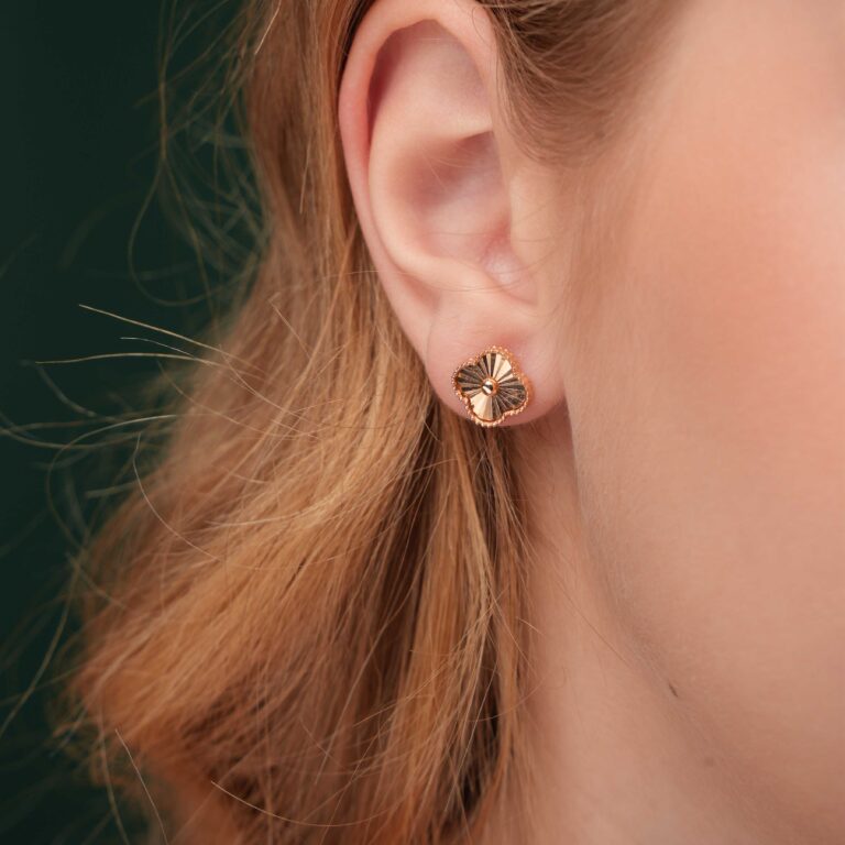 Сережки у червоному золоті "Чотирилисник" 29900911.232.011259s