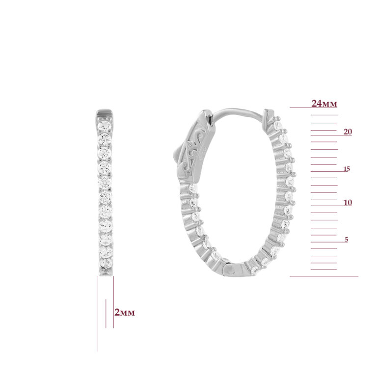 Срібні сережки зі вставкою Цирконій 28200922.146.002221sM