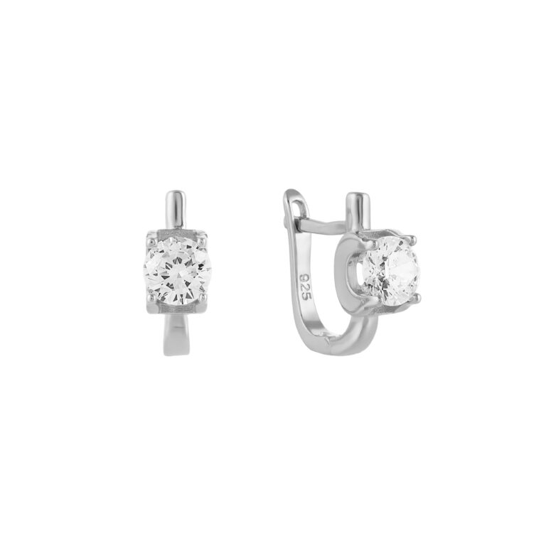 Срібні сережки з фіанітами 28200922.146.010734s