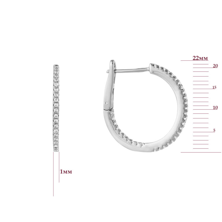 Срібні сережки зі вставкою Цирконій 28200922.146.010881s