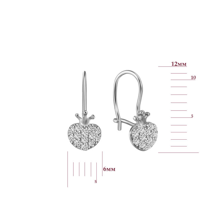 Срібні сережки з фіанітами 28200922.312.S2F361