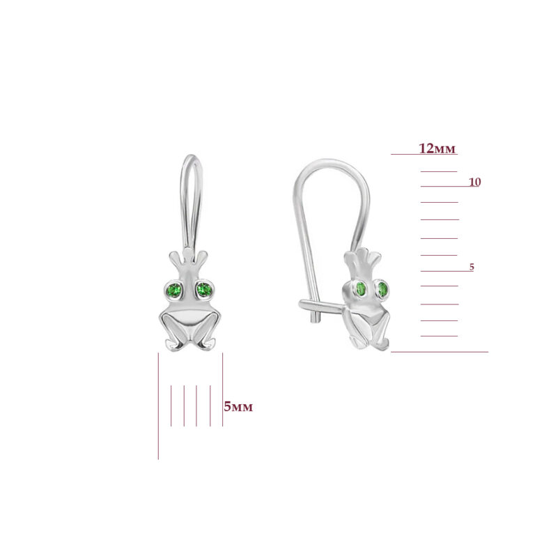 Срібні сережки з фіанітами 28200922.312.S2FI201