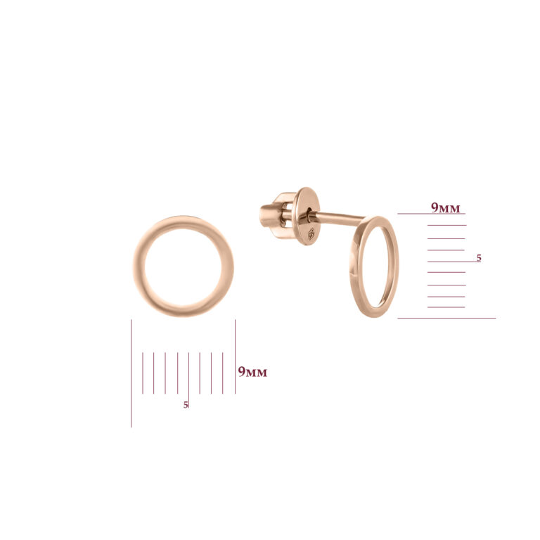 Сережки у червоному золоті 29900911.316.214860