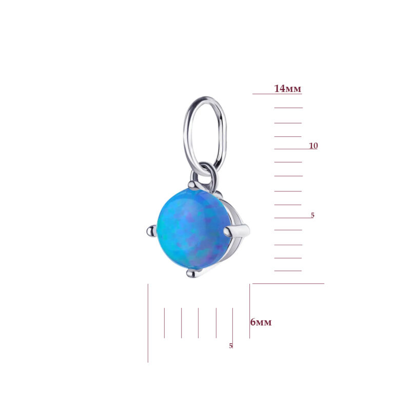 Срібна підвіска зі вставкою Опал 34640922.312.PK2OPG1186