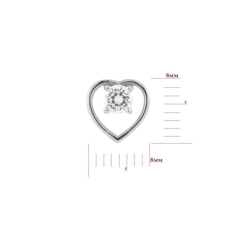 Підвіска у білому золоті зі вставкою Цирконій 38240912.316.325491