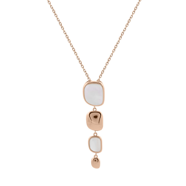 Срібне кольє з позолотою зі вставкою Перламутр 84700921.314.NVB003-1S