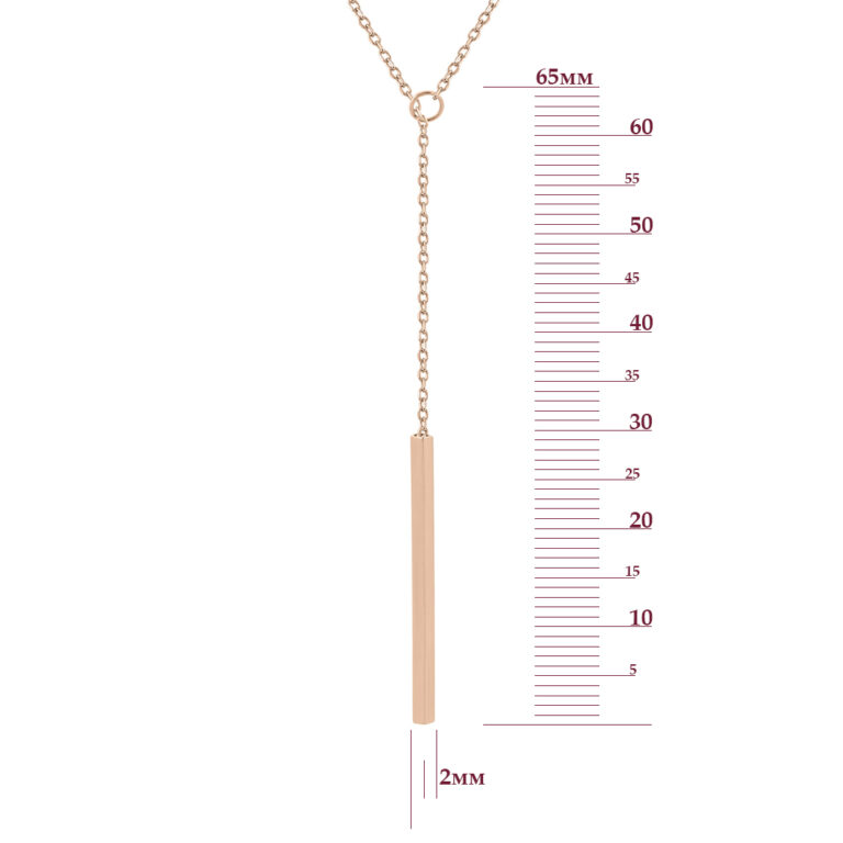 Кольє у червоному золоті без вставок 89900911.173.7002554101