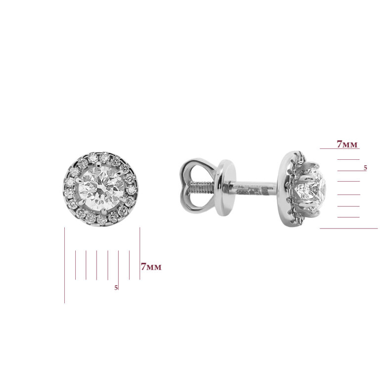 Сережки у білому золоті з Діамантами 21500912.313.S76531G