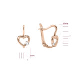 Сережки у червоному золоті зі вставкою Цикроній 28200911.173.2105346101