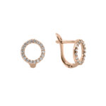 Сережки у червоному золоті зі вставкою Цирконій 28200911.173.2107931101