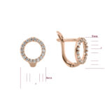 Сережки у червоному золоті зі вставкою Цирконій 28200911.173.2107931101