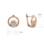 Сережки у червоному золоті зі вставкою Цирконій 28200911.173.2109224101