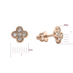 Сережки у червоному золоті зі вставкою Цирконій 28200911.316.217601