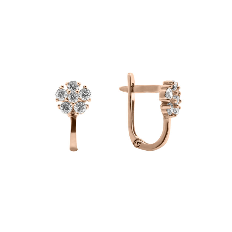 Сережки у червоному золоті зі вставкою Цирконій 28200911.316.217731
