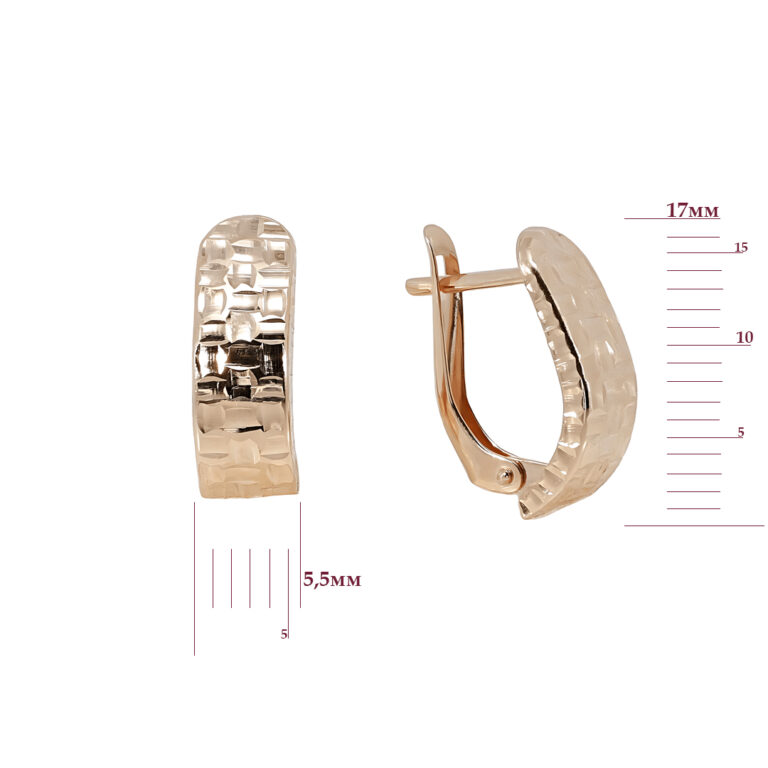 Сережки у червоному золоті 29900911.173.2011235101