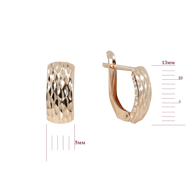 Сережки у червоному золоті 29900911.173.2011274101