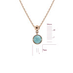 Кольє у червоному золоті зі вставкою Топаз 86800911.244.c480