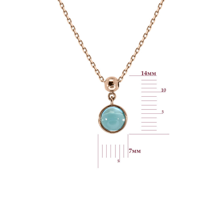 Кольє у червоному золоті зі вставкою Топаз 86800911.244.c480