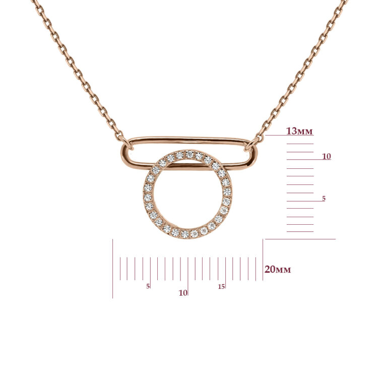 Кольє у червоному золоті зі вставкою Цирконій 88200911.316.717331